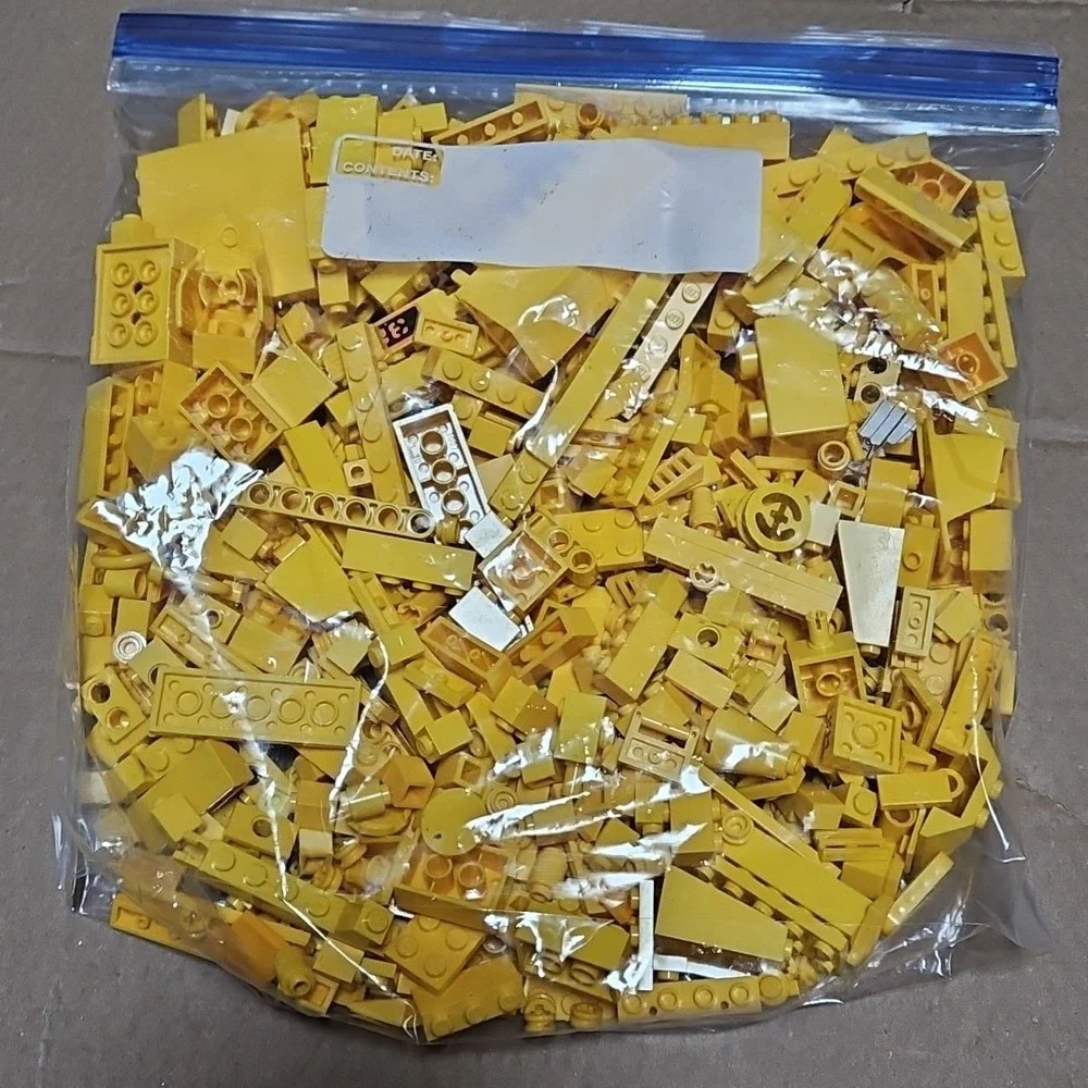 LEGO HUGE‎ LOT YELLOW PIECES BRICK BLOCKS 1 POUND SORTED COLOR BULK MIX